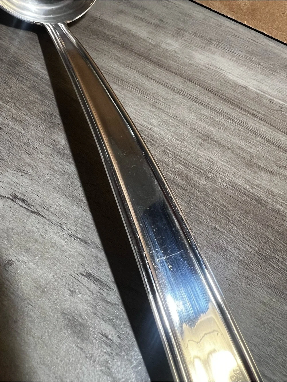 Vintage Polished Silver Plated Serving Ladle Spoon